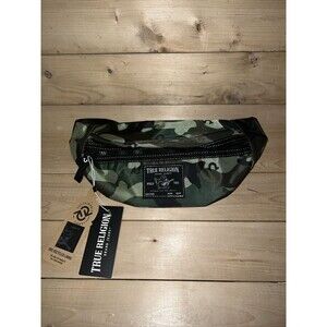 True Religion Camo Fanny Pack Crossbody Green Camo New